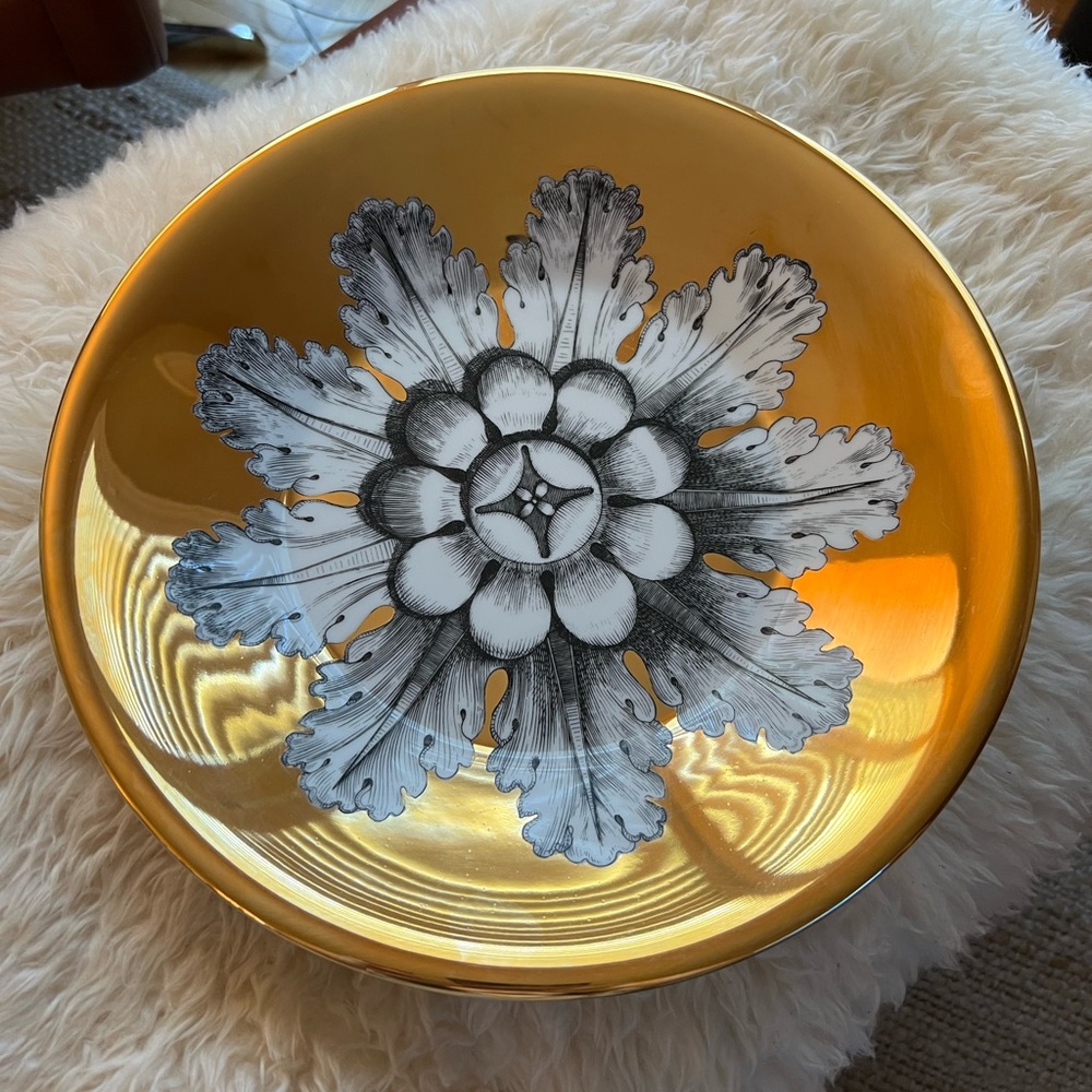 FORNASETTI Centerpiece Rosone n6 Gold Bowl - Picture 12 of 14